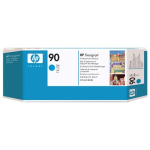 HP 90 Cyan Printhead and Printhead Cleaner