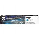  HP 981A Cyan Original PageWide Cartridge 