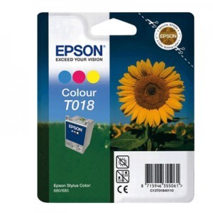 C13T01840110 Epson Encre Couleur QuickDry™ 3 coul Epson Stylus Color 680/SC-680/SC680680/SC-680/SC680  (600 pages)