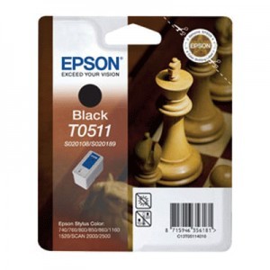 C13T05114010 Epson Encre noire S020108 + S020189/SC 740/760/800/850/1160/1520/S Scan 2000/2500